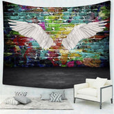 Lofaris Wing Colored Brick 3D Printed Family Wall Tapestry